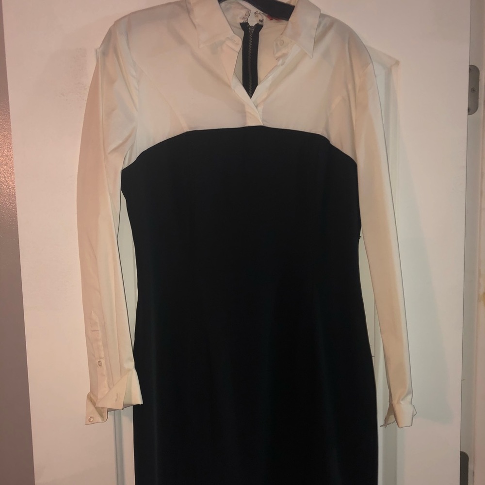 Sinclair collar exposed back zipper Sz 10